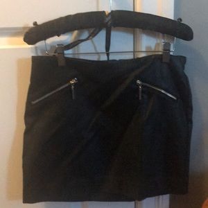Black Faux Leather Mini Skirt-new w/tags